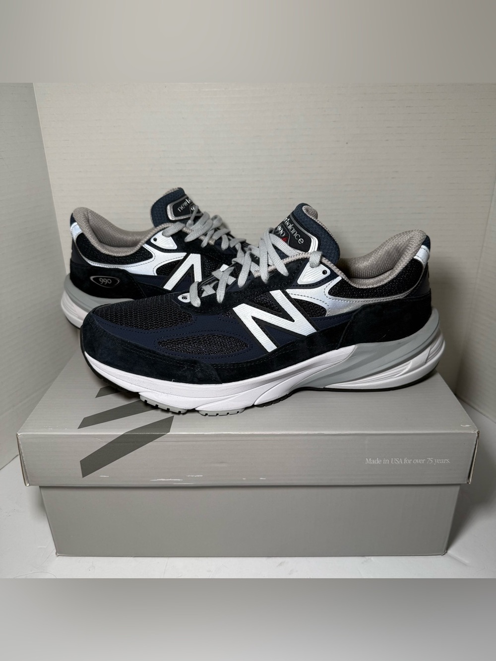 New Balance 990V6 Made In The USA Navy Blue M990NV6 Men's Size 10.5 Wide EE